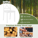 Wood Dining Chair Set of 2 with Rubber Wood Legs and Curved Backrest by LJGDeals