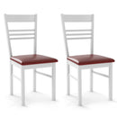 Wood Dining Chairs Set of 2 with Rubber Wood Frame by LJGDeals