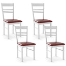 Wood Dining Chairs Set of 4 with Rubber Wood Frame by LJGDeals