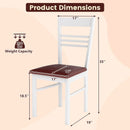 Wood Dining Chairs Set of 4 with Rubber Wood Frame by LJGDeals