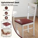 Wood Dining Chairs Set of 4 with Rubber Wood Frame