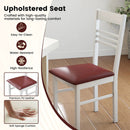 Wood Dining Chairs Set of 4 with Rubber Wood Frame by LJGDeals