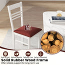 Wood Dining Chairs Set of 4 with Rubber Wood Frame
