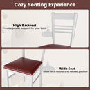 Wood Dining Chairs Set of 4 with Rubber Wood Frame