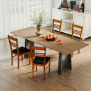 Wood Dining Chairs Set of 4 with Rubber Wood Frame by LJGDeals