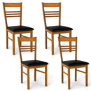 Wood Dining Chairs Set of 4 with Rubber Wood Frame by LJGDeals