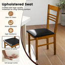 Wood Dining Chairs Set of 4 with Rubber Wood Frame by LJGDeals