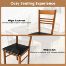 Wood Dining Chairs Set of 4 with Rubber Wood Frame by LJGDeals
