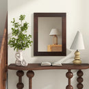 Wood Framed Wall Mirror for Bedroom Living Room Vanity Entryway-Brown by LJGDeals