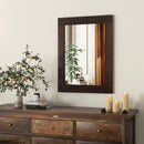 Wood Framed Wall Mirror for Bedroom Living Room Vanity Entryway-Brown by LJGDeals