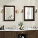 Wood Framed Wall Mirror for Bedroom Living Room Vanity Entryway-Brown by LJGDeals
