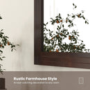 Wood Framed Wall Mirror for Bedroom Living Room Vanity Entryway-Brown by LJGDeals