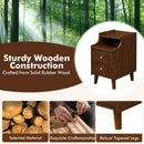 Wood Nightstand Set of 2 with Drawers and Solid Wood Legs by LJGDeals