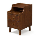 Wood Nightstand with Drawers and Solid Wood Legs for Bedroom by DirectDeals