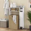 Wood Over the Toilet Bathroom Space Saver with Paper Holder and Shelf by LJGDeals