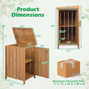 Wood Package Delivery Box with Openable Lid and Removable Shelf for Garden by LJGDeals