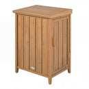 Wood Package Delivery Box with Openable Lid and Removable Shelf for Garden by DirectDeals