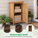 Wood Package Delivery Box with Openable Lid and Removable Shelf for Garden by LJGDeals