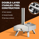 Portable Stainless Steel Outdoor Pizza Oven with 12 Inch Pizza Stone by LJGDeals