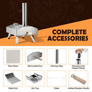 Portable Stainless Steel Outdoor Pizza Oven with 12 Inch Pizza Stone by DirectDeals