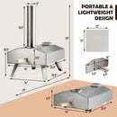 Portable Stainless Steel Outdoor Pizza Oven with 12 Inch Pizza Stone by LJGDeals