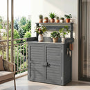 Wood Potting Bench with Stainless Steel Top and Storage by LJGDeals