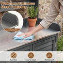 Wood Potting Bench with Stainless Steel Top and Storage by LJGDeals