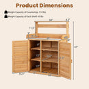 Wood Potting Bench with Stainless Steel Top and Storage by LJGDeals