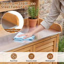 Wood Potting Bench with Stainless Steel Top and Storage by LJGDeals