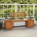 Wood Planter Box with Bench and Backrest for Garden Yard Balcony by LJGDeals