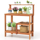 Outdoor Garden Potting Wood Planting Workstation with Open Shelves by LJGDeals