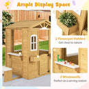 Wood Playhouse with Bench and Serving Stations for 2+ Years Old Kids by LJGDeals
