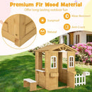 Wood Playhouse with Bench and Serving Stations for 2+ Years Old Kids by LJGDeals