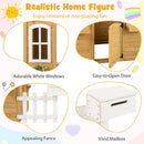 Wood Playhouse with Bench and Serving Stations for 2+ Years Old Kids by LJGDeals