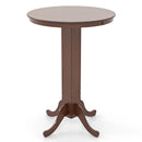 Wood Pub Round Dining Table with Pedestal Base by LJGDeals