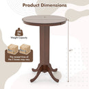 Wood Pub Round Dining Table with Pedestal Base by LJGDeals