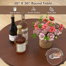 Wood Pub Round Dining Table with Pedestal Base by LJGDeals
