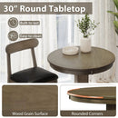 Wood Pub Round Dining Table with Pedestal Base by LJGDeals