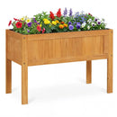 Wood Raised Garden Bed Elevated Planter Box with Bed Liner and Drainage Holes for Vegetables Flowers Herbs by LJGDeals