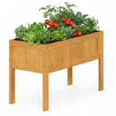 Wood Raised Garden Bed Elevated Planter Box with Bed Liner and Drainage Holes for Vegetables Flowers Herbs by DirectDeals