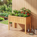 Wood Raised Garden Bed Elevated Planter Box with Bed Liner and Drainage Holes for Vegetables Flowers Herbs by LJGDeals
