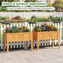 Wood Raised Garden Bed Elevated Planter Box with Bed Liner and Drainage Holes for Vegetables Flowers Herbs by LJGDeals