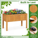 Wood Raised Garden Bed Elevated Planter Box with Bed Liner and Drainage Holes for Vegetables Flowers Herbs by LJGDeals