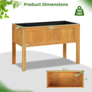 Wood Raised Garden Bed Elevated Planter Box with Bed Liner and Drainage Holes for Vegetables Flowers Herbs by LJGDeals