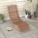 Outdoor Acacia Wood Rocking Chair with Widened Slatted Seat and High Back by LJGDeals