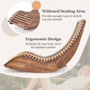 Outdoor Acacia Wood Rocking Chair with Widened Slatted Seat and High Back by LJGDeals