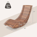 Outdoor Acacia Wood Rocking Chair with Widened Slatted Seat and High Back by LJGDeals