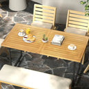 Indoor Outdoor Teak Wood Slatted Tabletop Panel Board Split in 2 Square by LJGDeals