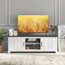 TV Stand with 2 Cabinets and Open Shelves for TVs up to 65 Inch by LJGDeals