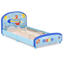 Wood Upholstered Twin Bed Platform with Slat Support by LJGDeals